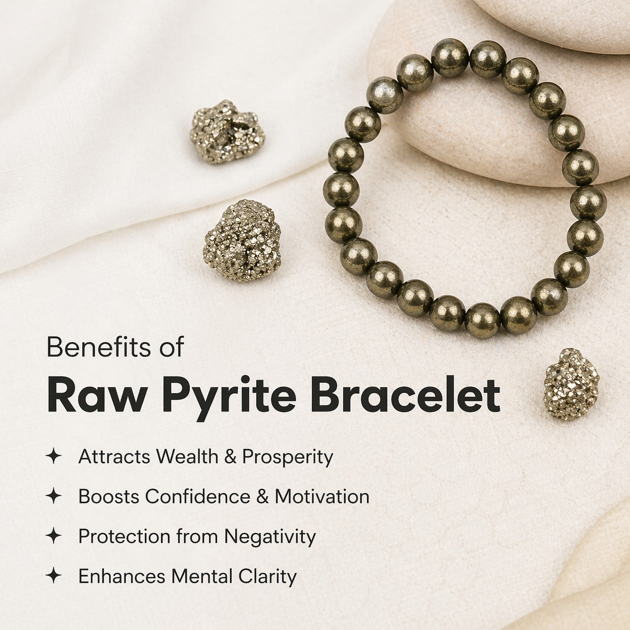 Raw Pyrite Bracelet
